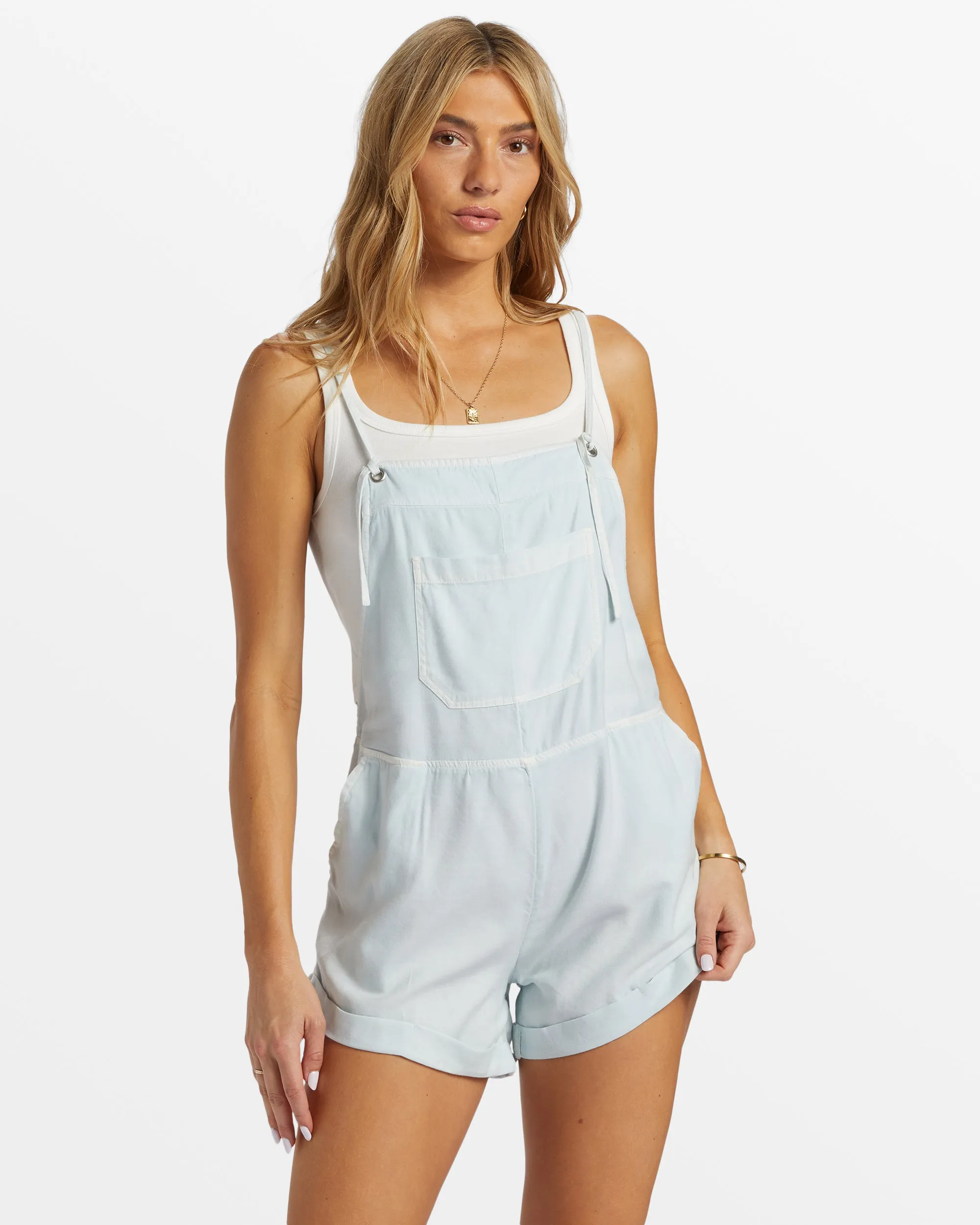 Wild Pursuit Romper - Light Chambray