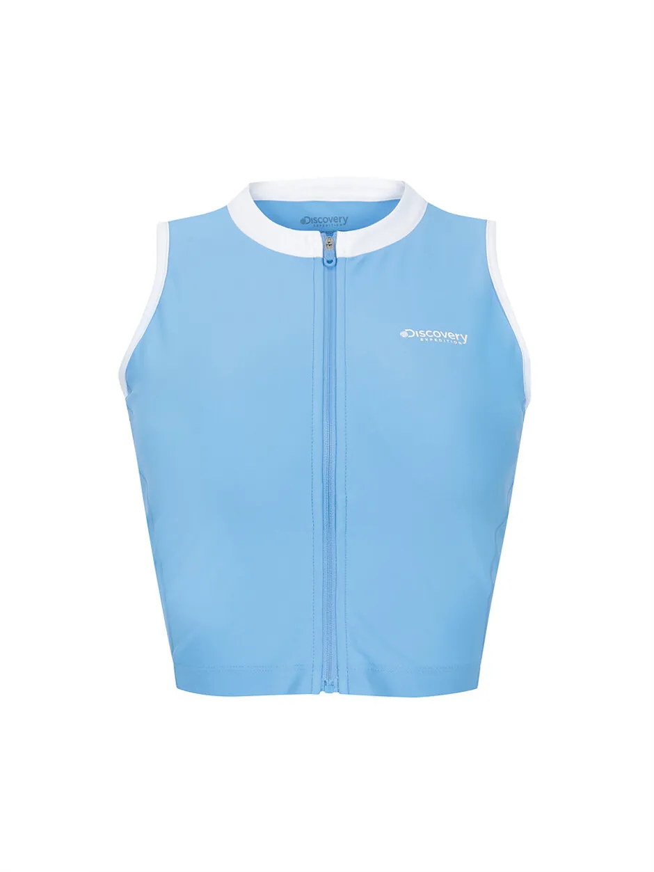 [WMS] Woman Sleeveless Dolfhin Set-Up Water Top L.Cobalt Blue