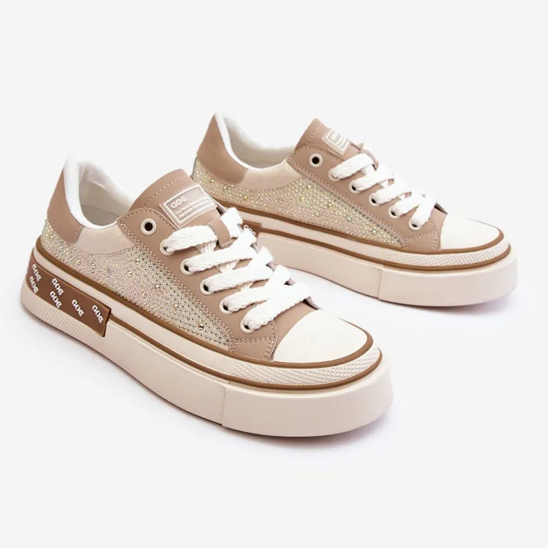 Women's Sneakers With Jets GOE LL2N4055 Beige