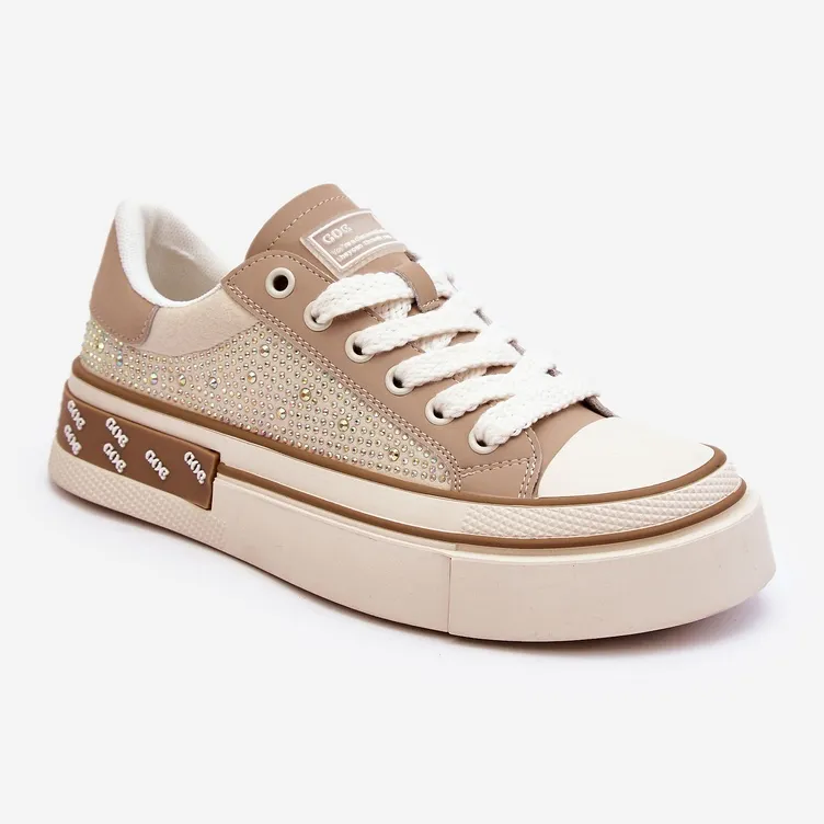 Women's Sneakers With Jets GOE LL2N4055 Beige