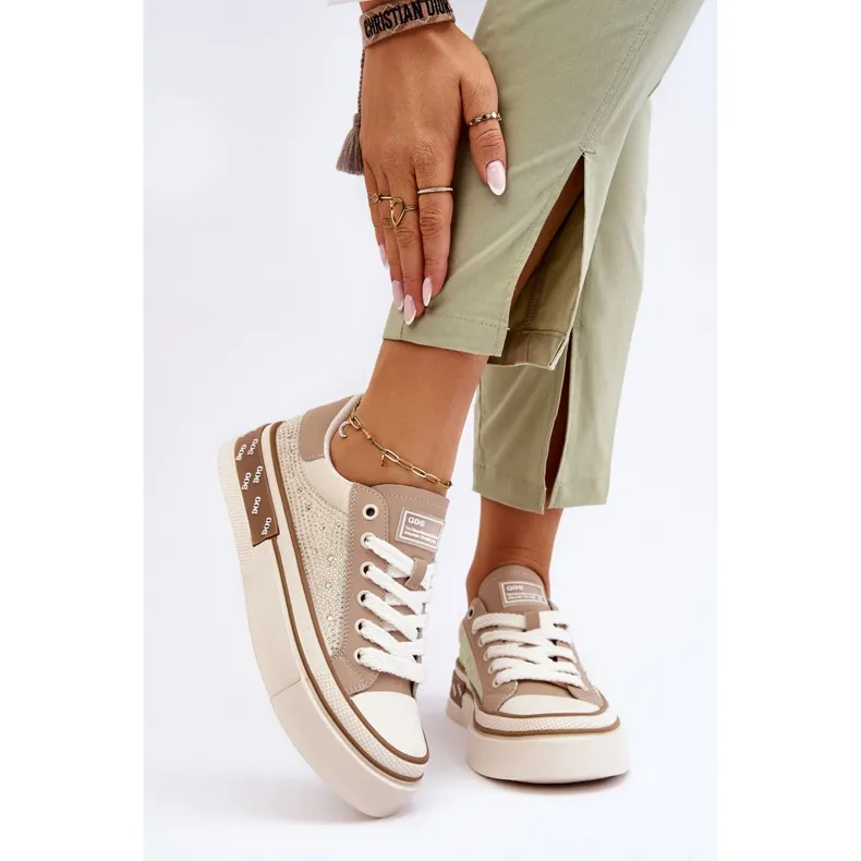 Women's Sneakers With Jets GOE LL2N4055 Beige