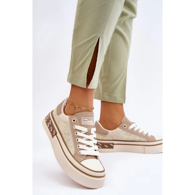 Women's Sneakers With Jets GOE LL2N4055 Beige