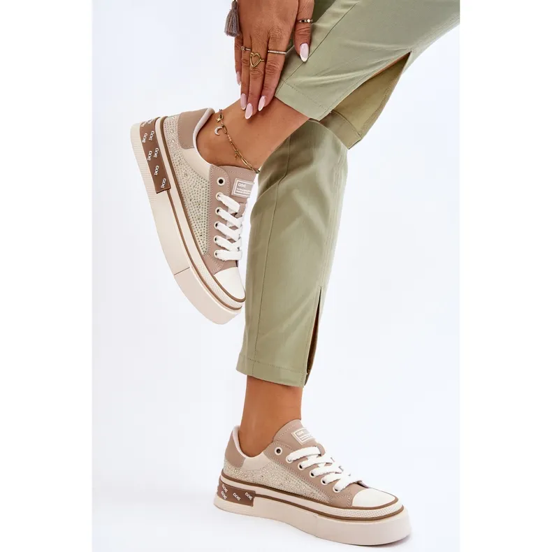 Women's Sneakers With Jets GOE LL2N4055 Beige