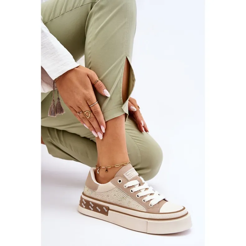 Women's Sneakers With Jets GOE LL2N4055 Beige