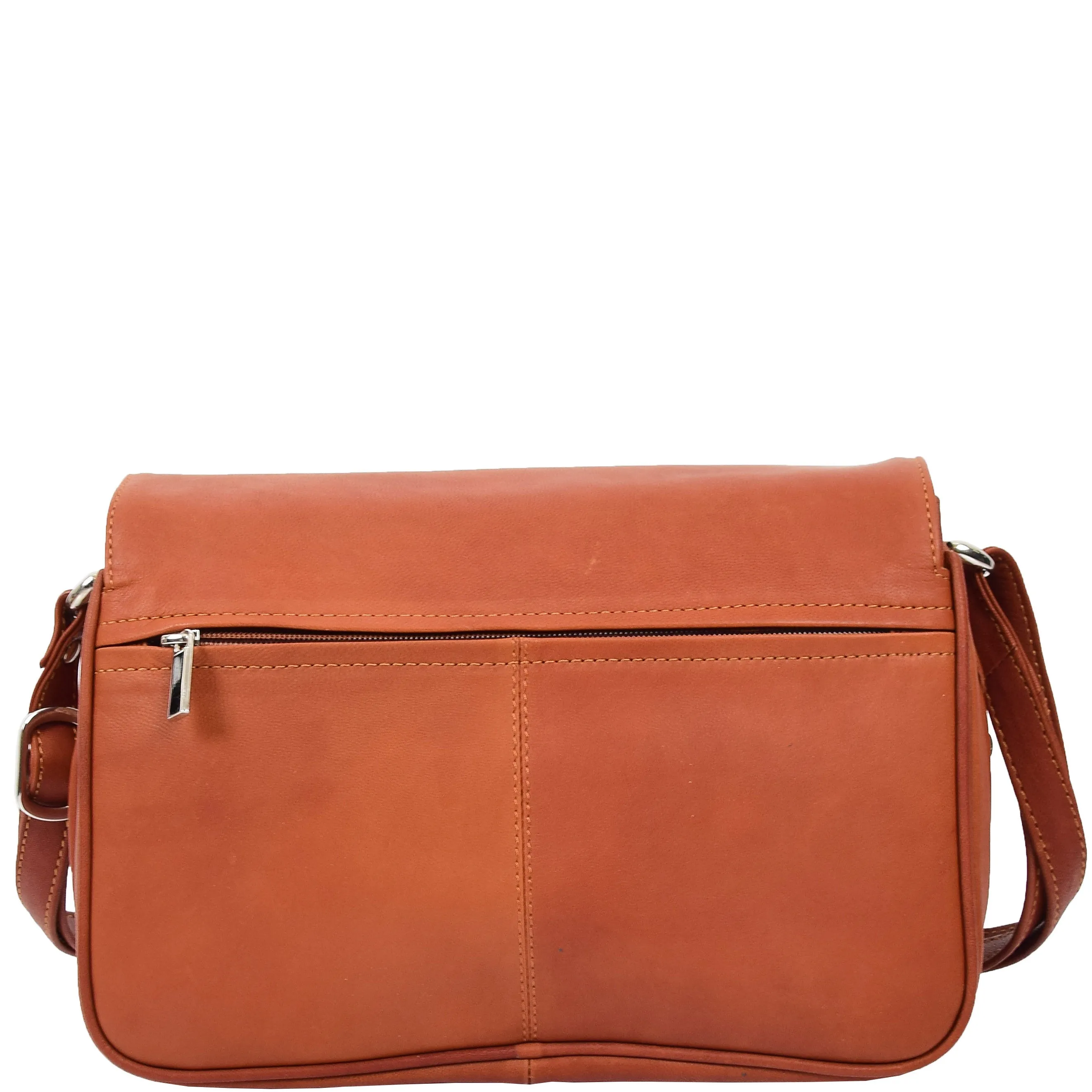 Womens Leather Classic Organiser Bag Matilda Cognac