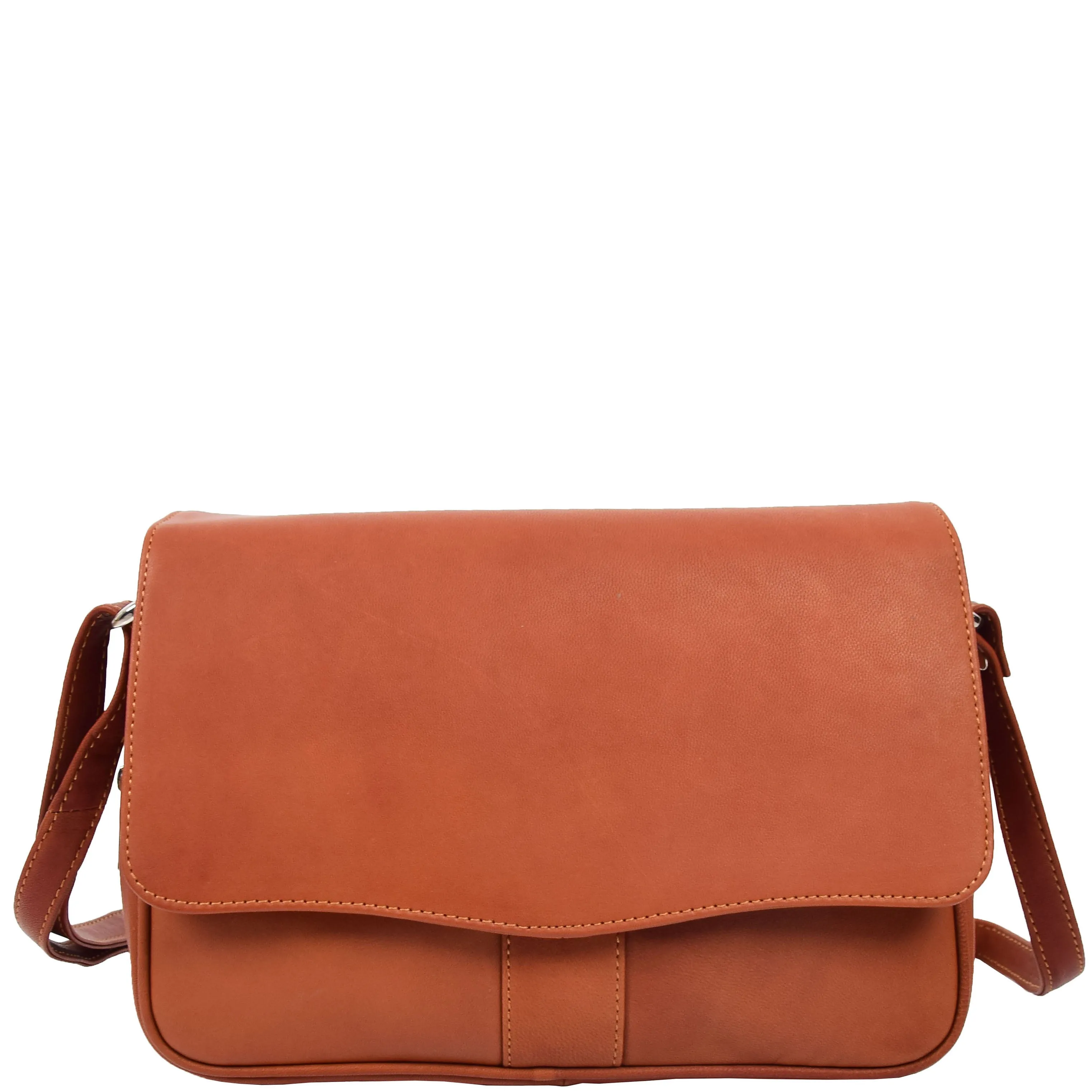 Womens Leather Classic Organiser Bag Matilda Cognac