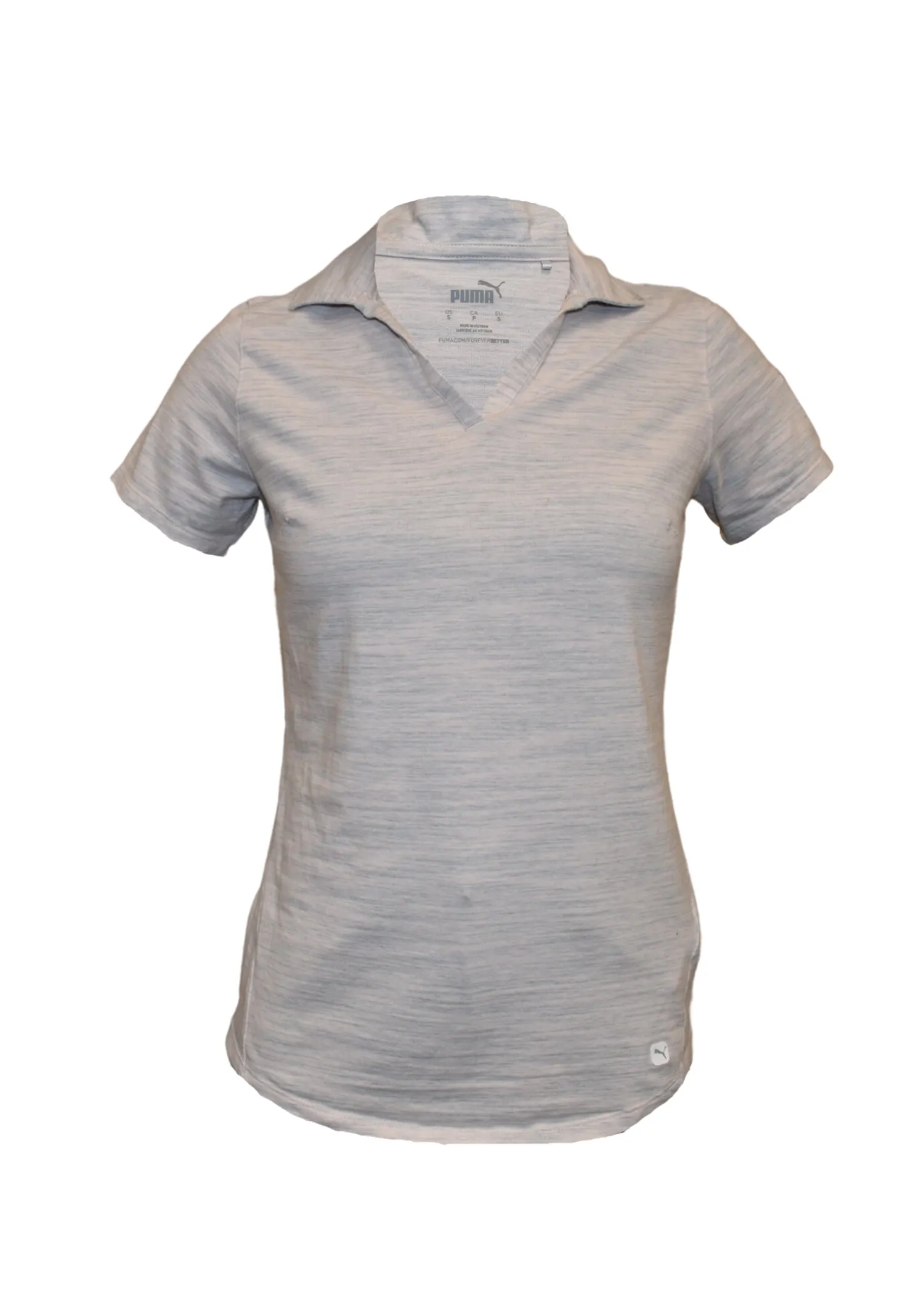 Women's Puma V-Neck Polo - Grey