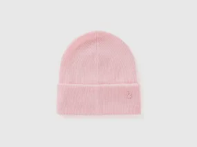 Wool blend hat - Pink | Benetton