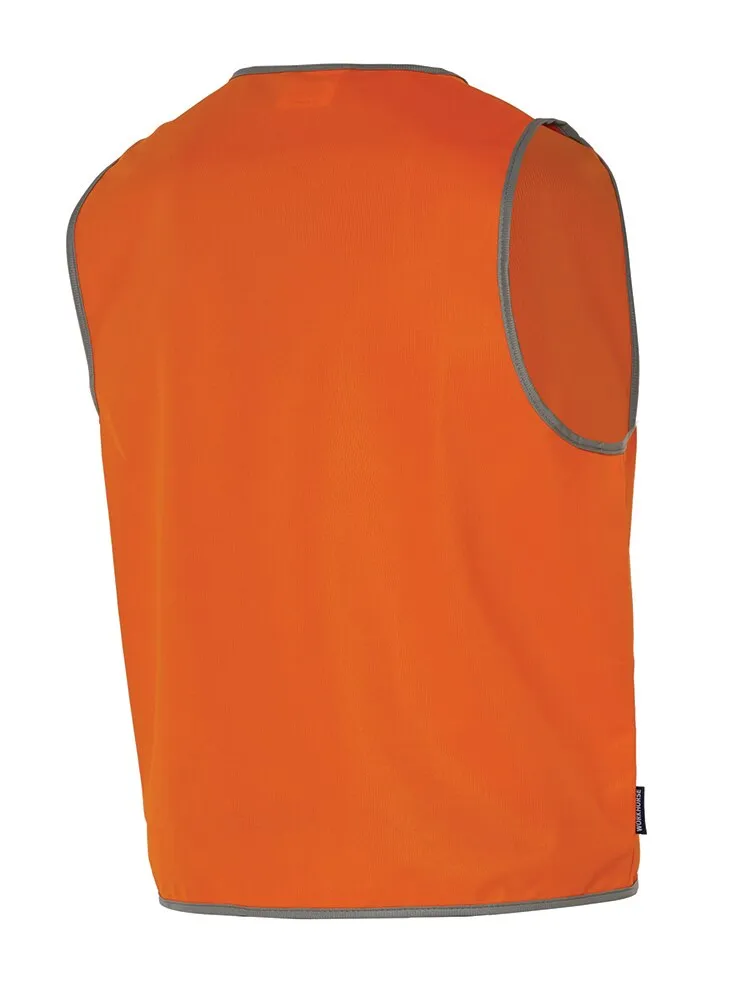 Workhorse MVE012 High Visibility Safety Vest - Polyester Tricot - Orange - Small