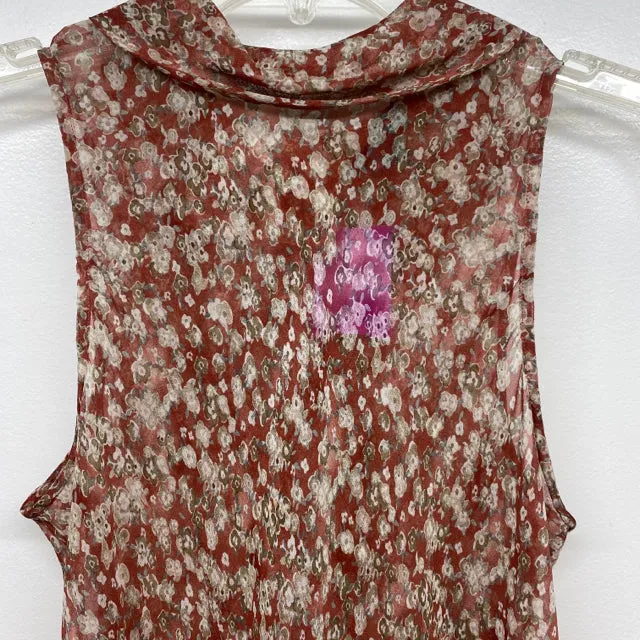 Worth Women's Size 8-M Rose-Multi Floral Shell Sleeveless Top