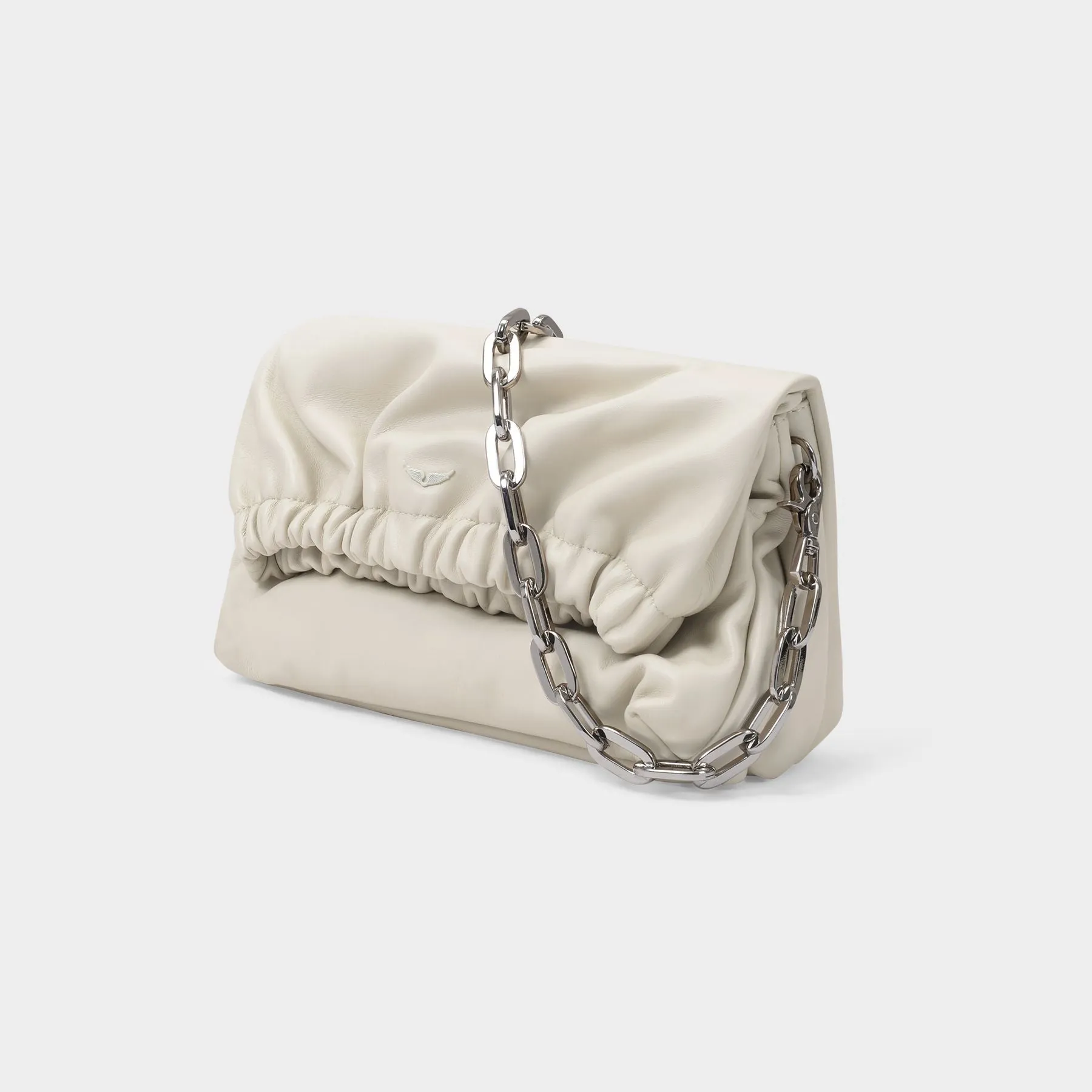 Zadig & Voltaire  Rockyssime Bag in Beige Leather