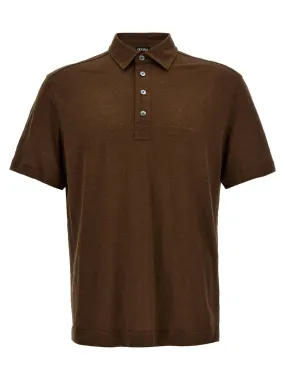 Zegna    Zegna Linen Polo Shirt