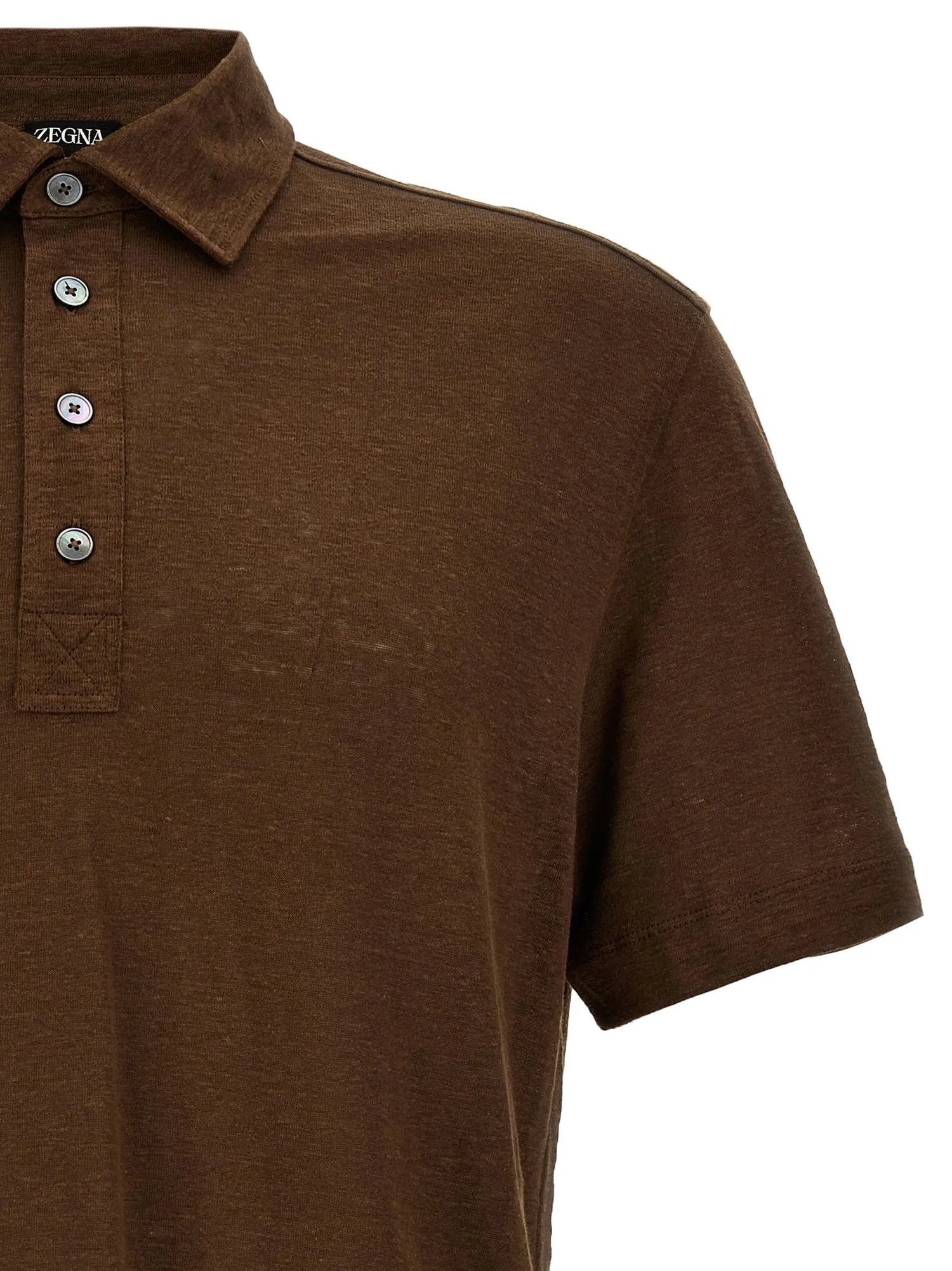 Zegna    Zegna Linen Polo Shirt