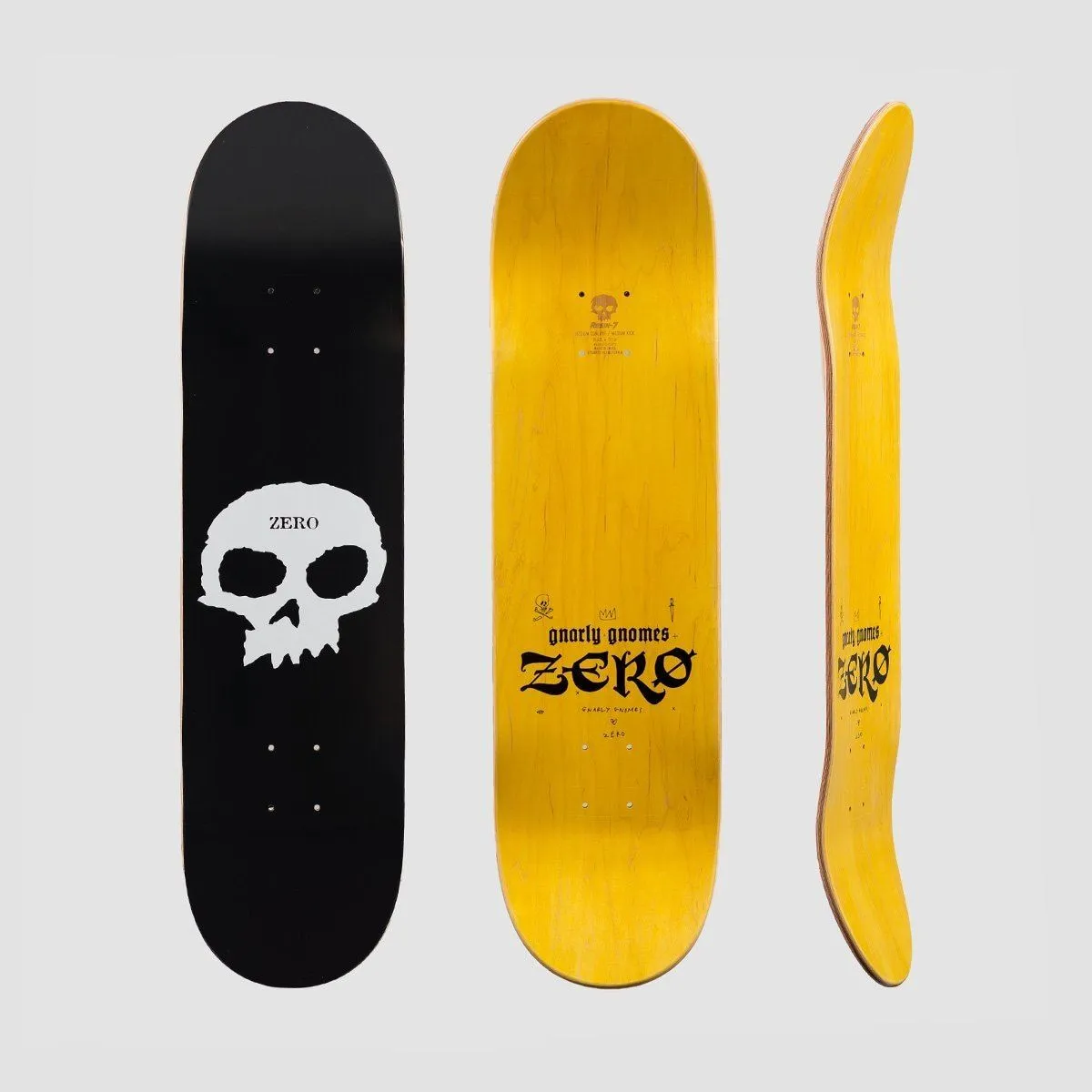 Zero Single Skull Skateboard Deck Black/White - 8